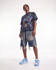 Vale Forever Chain Jorts Blue
