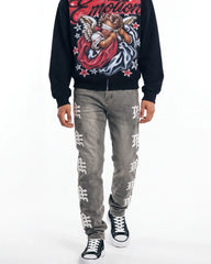 Mixed Emotions Monogram Denim Ash Grey