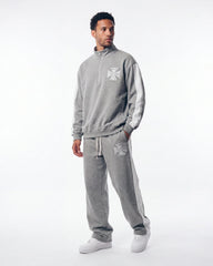 Mixed Emotions Quarter Zip Up Jacket Grey