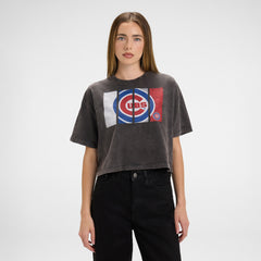 Dallas Cowboys Sport Night Black Cropped Women's T-Shirt