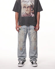 Triple Sevens Moto Denim Pants Blue