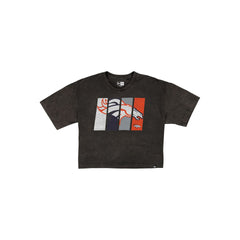 Denver Broncos Sport Night Black Cropped Women's T-Shirt