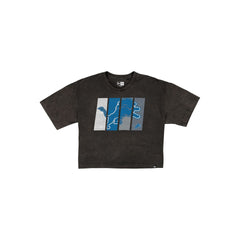 Detroit Lions Sport Night Black Cropped Women's T-Shirt