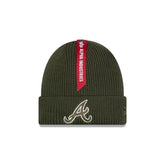 Alpha Industries x Atlanta Braves Olive Green Cuff Knit Hat