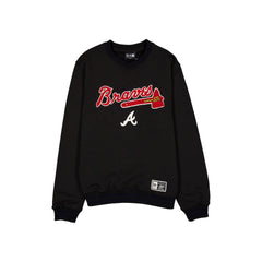 Atlanta Braves Throwback Boucle Black Crewneck