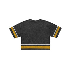Pittsburgh Steelers Women's Vintage Stripe Cropped T-Shirt