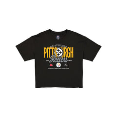 Pittsburgh Steelers 2026 Functional Fandom Women's Black Cropped T-Shirt