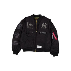 Alpha Industries x New York Yankees Black 2-in-1 MA-1 Flight Jacket + Vest