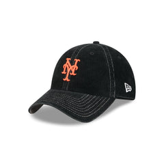 New York Mets Washed Black Corduroy Casual Classic Adjustable Hat
