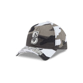 Seattle Mariners Washed Camo 9FORTY A-Frame Unstructured Cut-Off Visor Snapback Hat