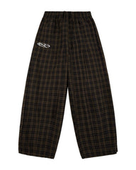 Boredom Kills Lounge Plaid Track Pants Black/Brown