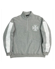 Mixed Emotions Quarter Zip Up Jacket Grey