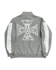Mixed Emotions Quarter Zip Up Jacket Grey