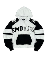 Mixed Emotions Varsity Hoodie Black/White