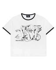 Righteous My Salvation Ringer Tee White