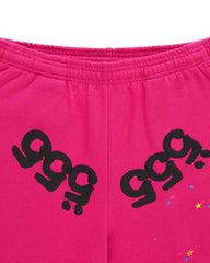 Sp5der Angel Number Sweatpants Pink
