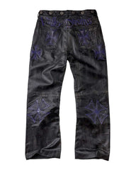 Vale Forever Croxxx Leather Pants Black/Blue