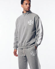 Mixed Emotions Quarter Zip Up Jacket Grey