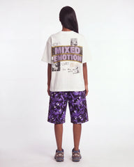 Vertabrae Purple Skull 3/4 Shorts