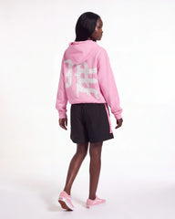 Mixed Emotions End Rhinestone Hoodie Pink