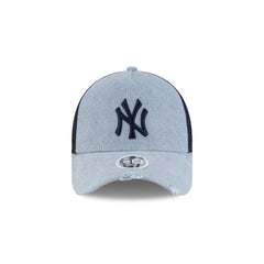 New York Yankees Denim Blue Women's 9FORTY A-Frame Trucker Hat