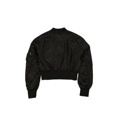 Alpha Industries x Pittsburgh Steelers Black and Gold Women's Cropped L-2B Bomber Jacket