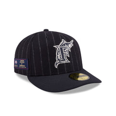 Miami Marlins Pinstripe Merino & Cashmere Moon 59FIFTY Fitted Hat