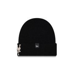 New York Mets Cashmere Black Cuff Knit Hat