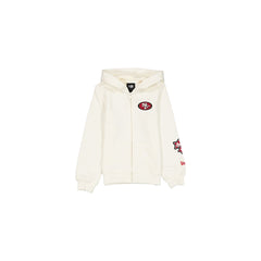 San Francisco 49ers Girls Chrome White Full-Zip Hoodie