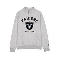 Las Vegas Raiders Heather Gray Quarter Zip