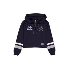 Dallas Cowboys Women's Throwback Cropped Tie Hoodie
