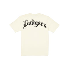 Los Angeles Dodgers Gothic Lettering Chrome White T-Shirt