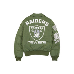 Alpha Industries x Las Vegas Raiders Sage Green MA-1 Flight Jacket