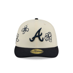 Atlanta Braves Floral Outline 59FIFTY Fitted Hat