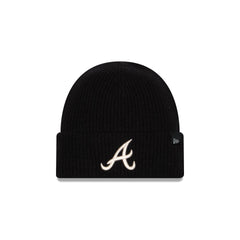 Atlanta Braves Woolen Black Short Cuff Knit Beanie Hat