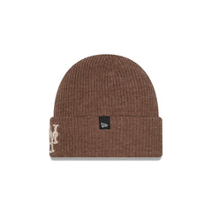 New York Mets Woolen Tan Short Cuff Knit Beanie Hat