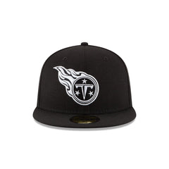 Tennessee Titans Black & White 59FIFTY Fitted Hat