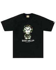Bape ABC Camo Baby Milo Tee Black