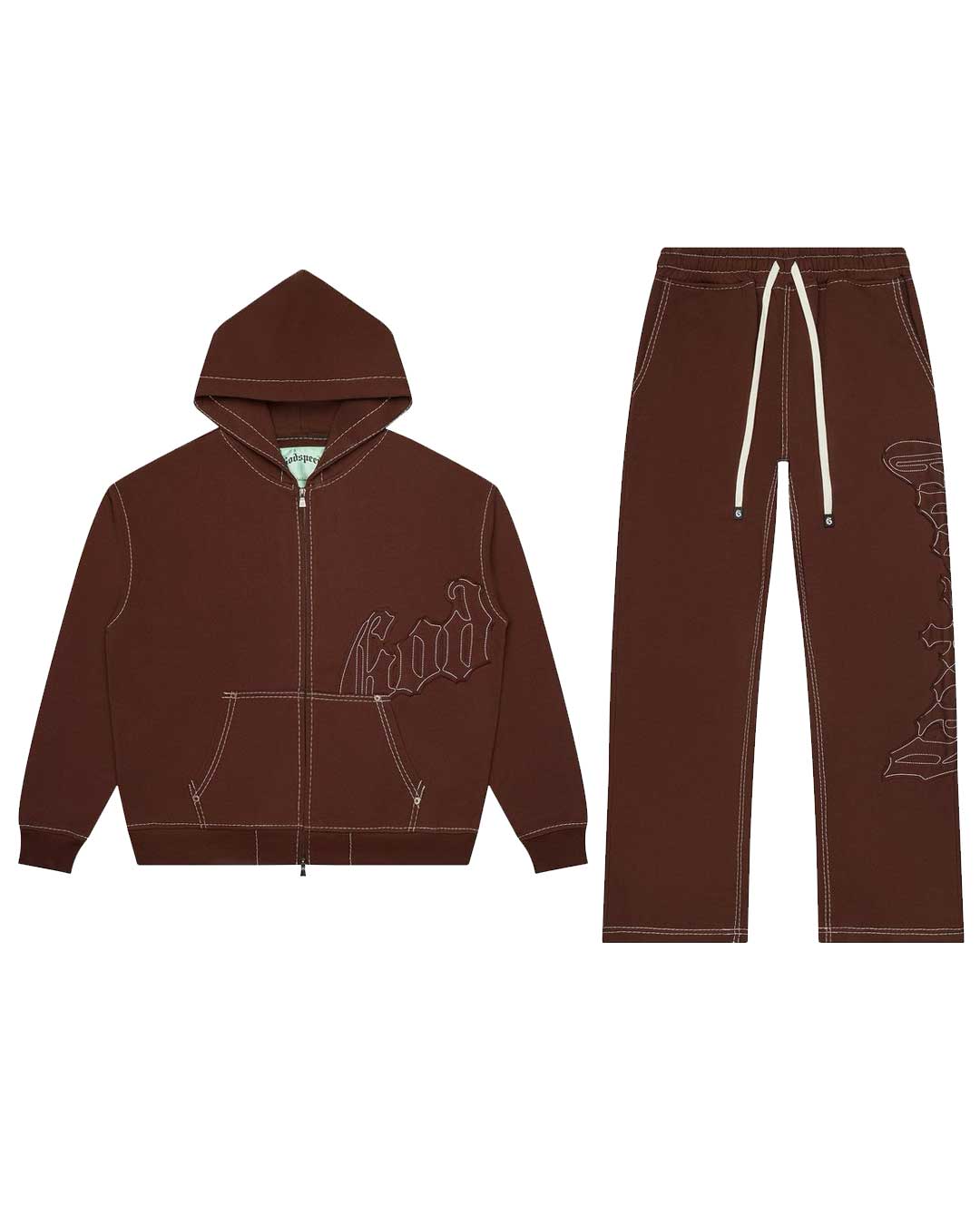 Godspeed OG Logo Sweatsuit Stitched Mocha