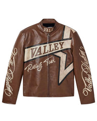 Vale Forever Machiatio Motocroxxx Leather Jacket Brown