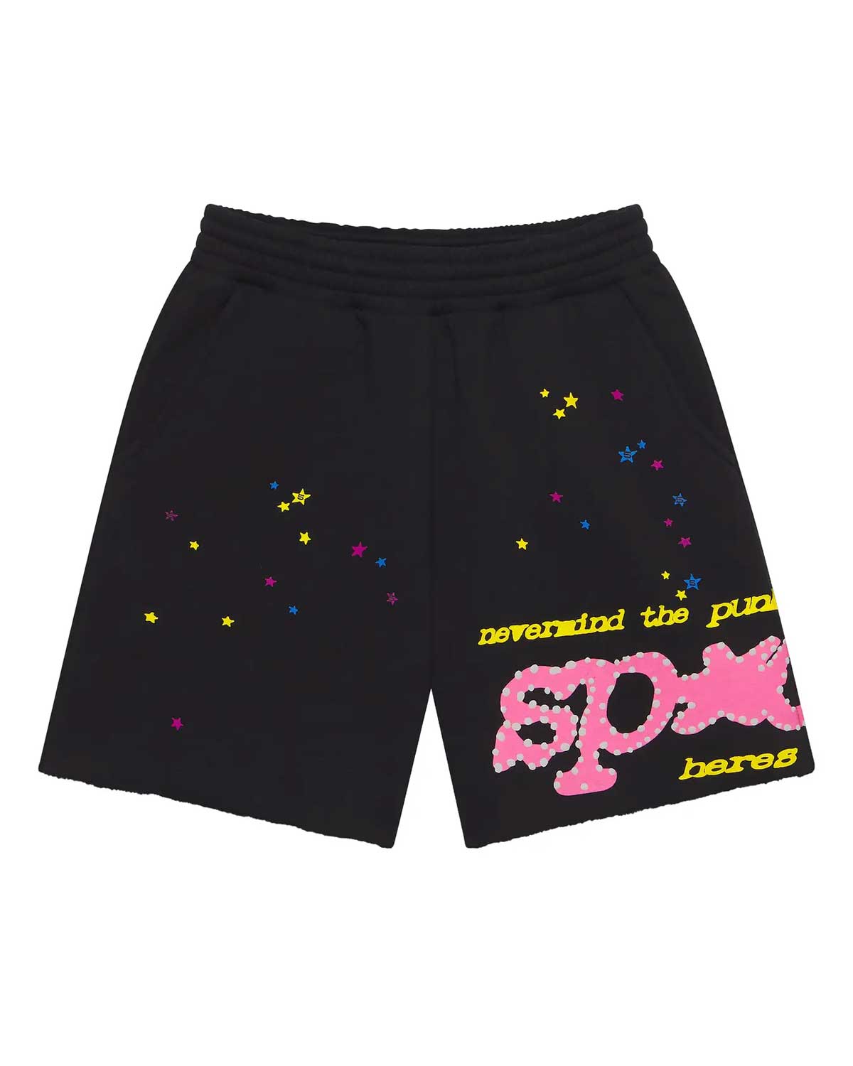 Sp5der P*nk V2 Sweatshorts Black