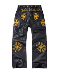 Vale Forever Allstar Leather Pants Canary Black