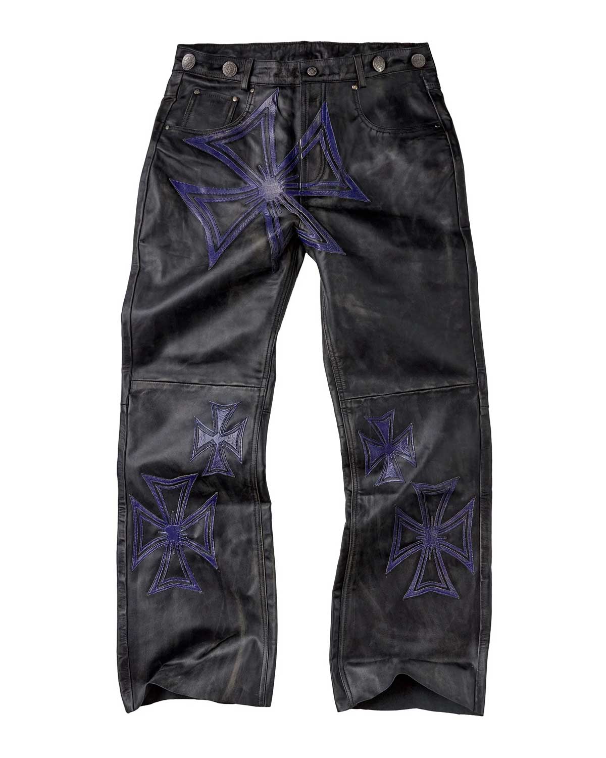 Vale Forever Croxxx Leather Pants Black/Blue